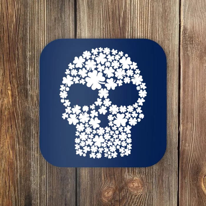 Irish Clovers St. Patrick's Day Skull Coaster