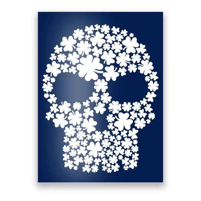 Irish Clovers St. Patrick's Day Skull Poster