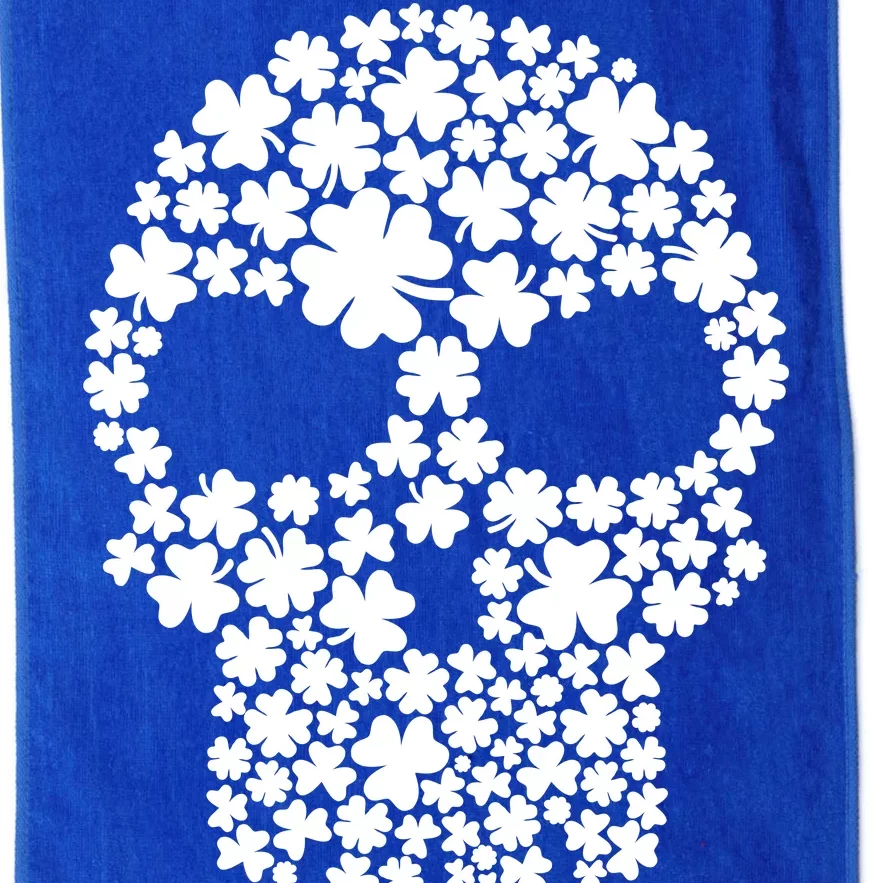 Irish Clovers St. Patrick's Day Skull Platinum Collection Golf Towel