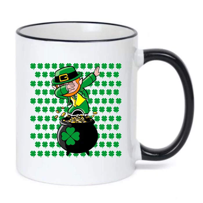 Irish Dabbing Leprechaun Shamrocks Funny Dab St. Patrick's Day Black Color Changing Mug