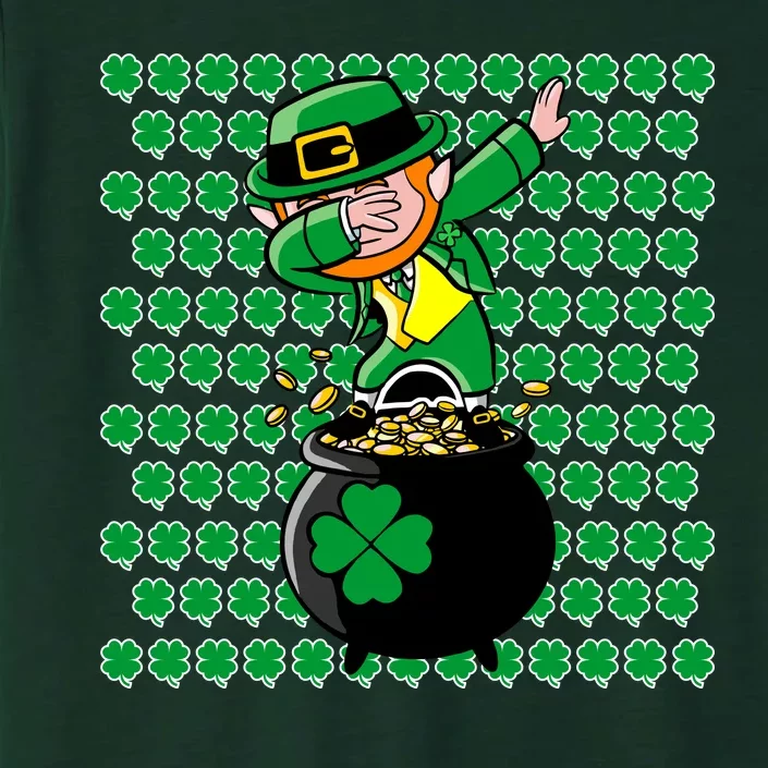 Irish Dabbing Leprechaun Shamrocks Funny Dab St. Patrick's Day ChromaSoft Performance T-Shirt