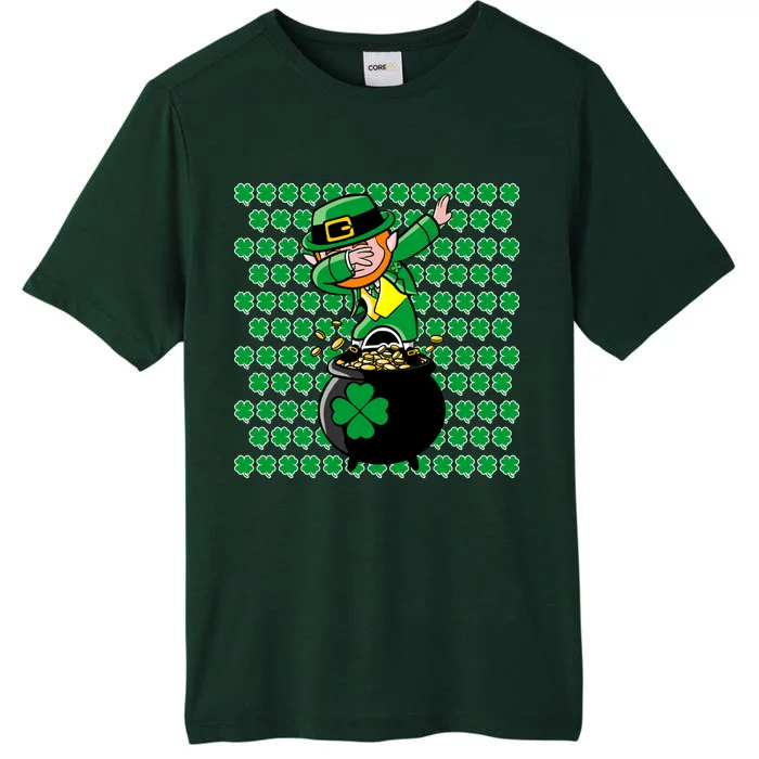 Irish Dabbing Leprechaun Shamrocks Funny Dab St. Patrick's Day ChromaSoft Performance T-Shirt