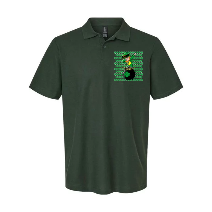 Irish Dabbing Leprechaun Shamrocks Funny Dab St. Patrick's Day Softstyle Adult Sport Polo