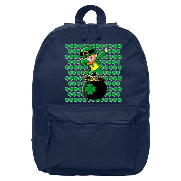 Irish Dabbing Leprechaun Shamrocks Funny Dab St. Patrick's Day 16 in Basic Backpack