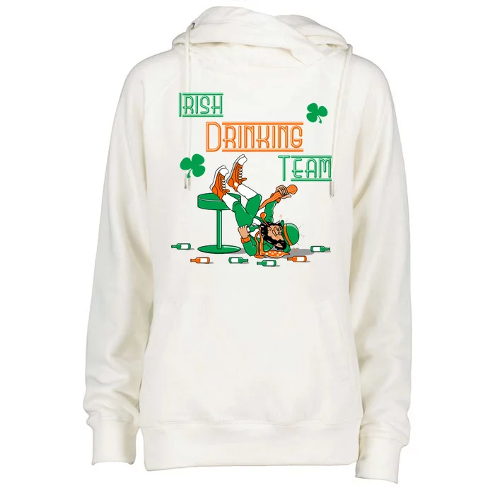 Irish Drinking Team Womens Funnel Neck Pullover Hood