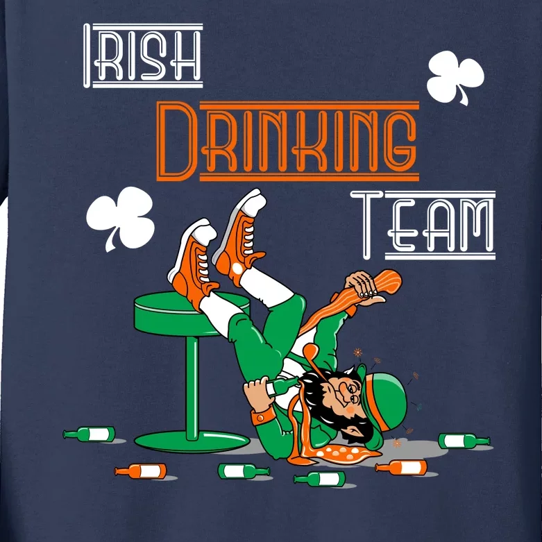 Irish Drinking Team Kids Long Sleeve Shirt