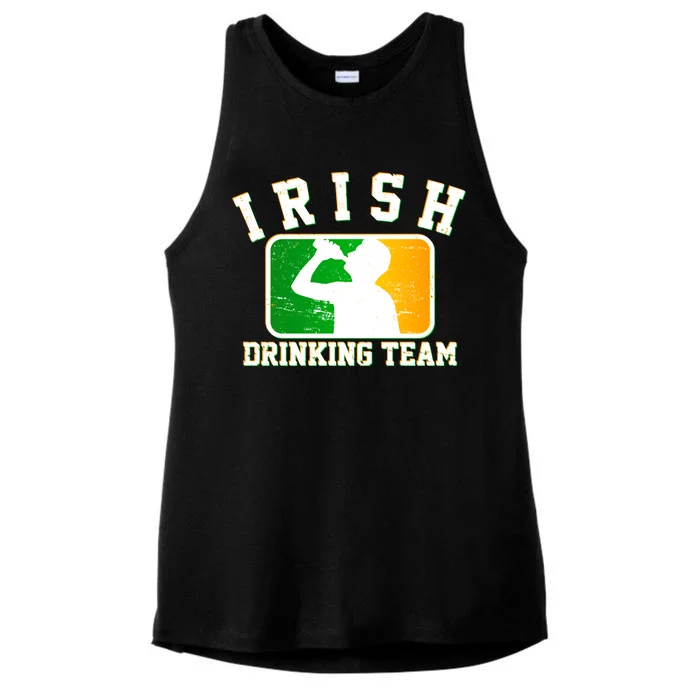 Irish Drinking Team Sports Logo Ladies Tri-Blend Wicking Tank