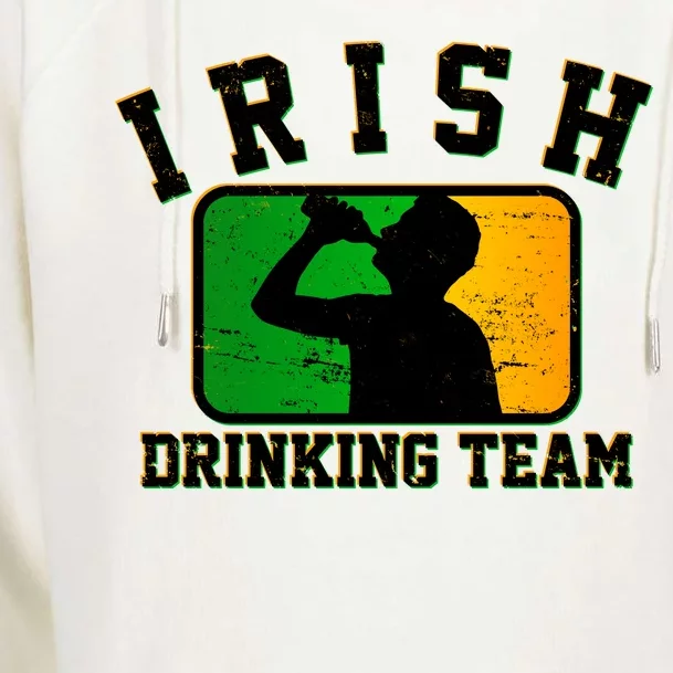 Irish Drinking Team Sports Logo Womens Funnel Neck Pullover Hood