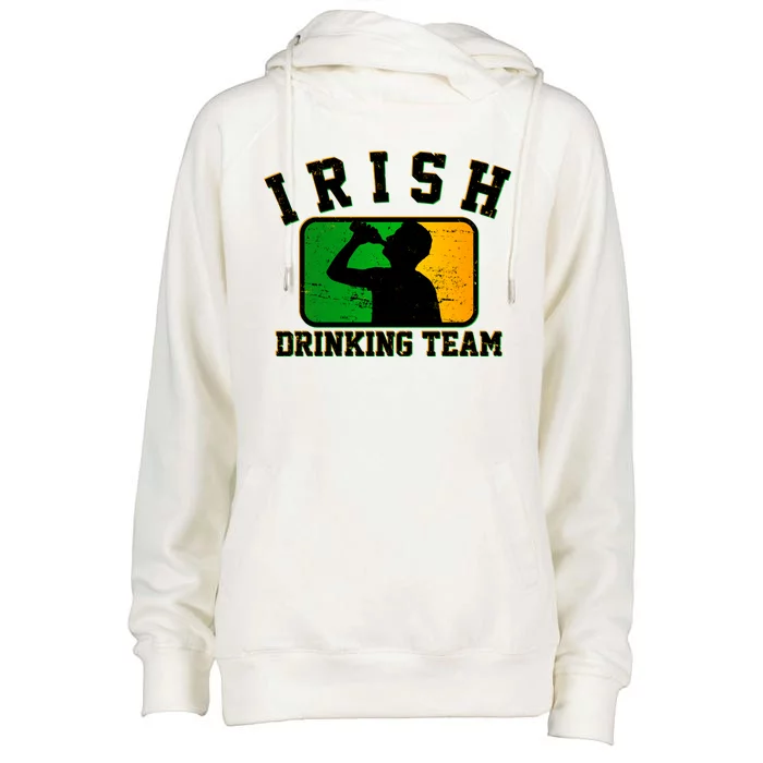 Irish Drinking Team Sports Logo Womens Funnel Neck Pullover Hood