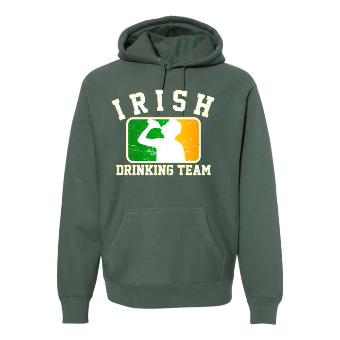 Irish Drinking Team Sports Logo Premium Hoodie