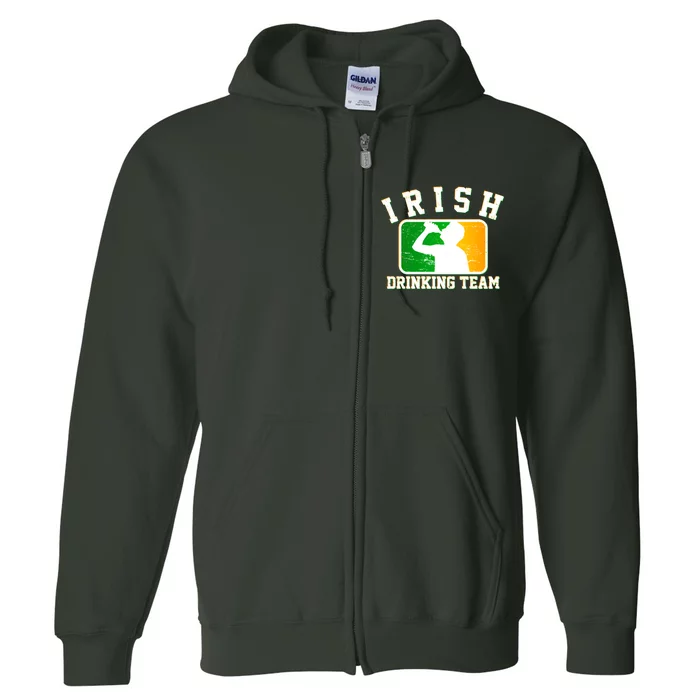 Irish Drinking Team Sports Logo Full Zip Hoodie