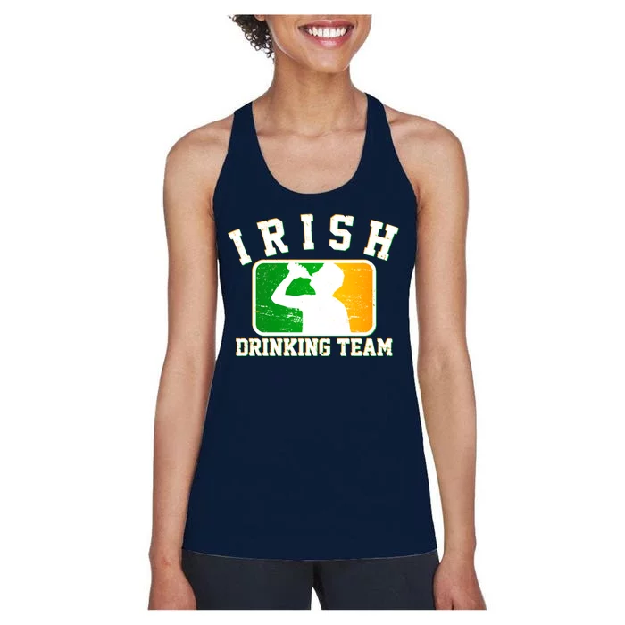 Irish Drinking Team Sports Logo Women's Racerback Tank