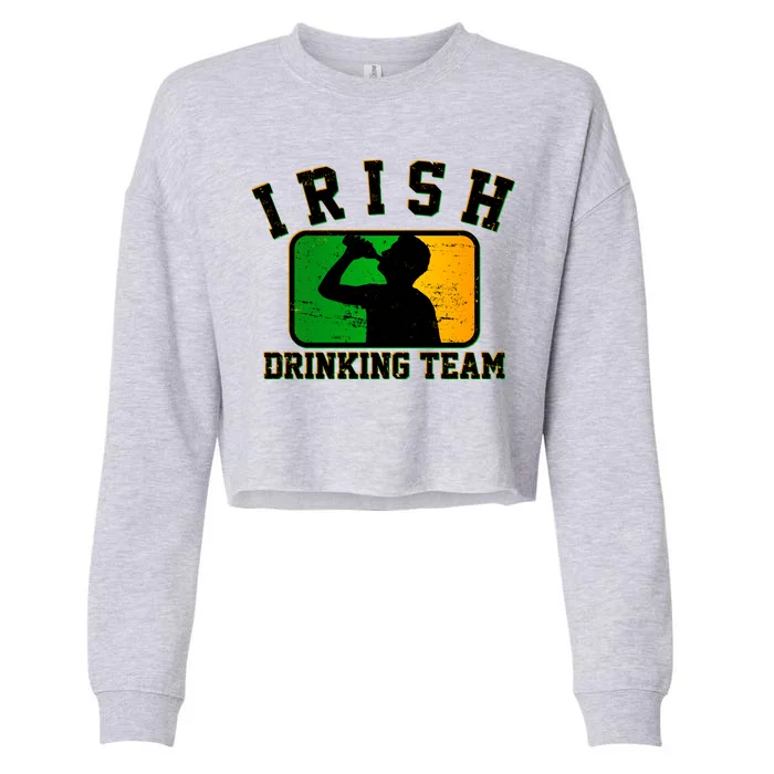 Irish Drinking Team Sports Logo Cropped Pullover Crew