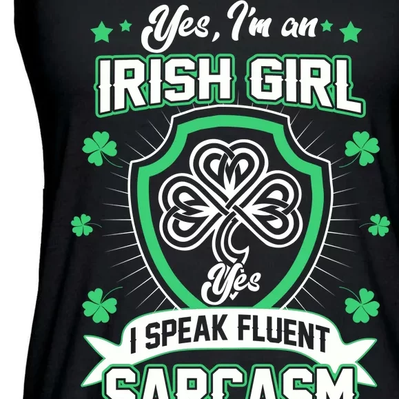 Irish Girl I Speak Fluent Sarcasm Ladies Essential Flowy Tank