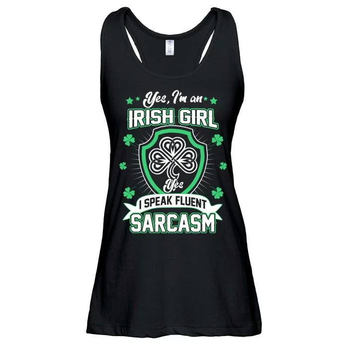 Irish Girl I Speak Fluent Sarcasm Ladies Essential Flowy Tank