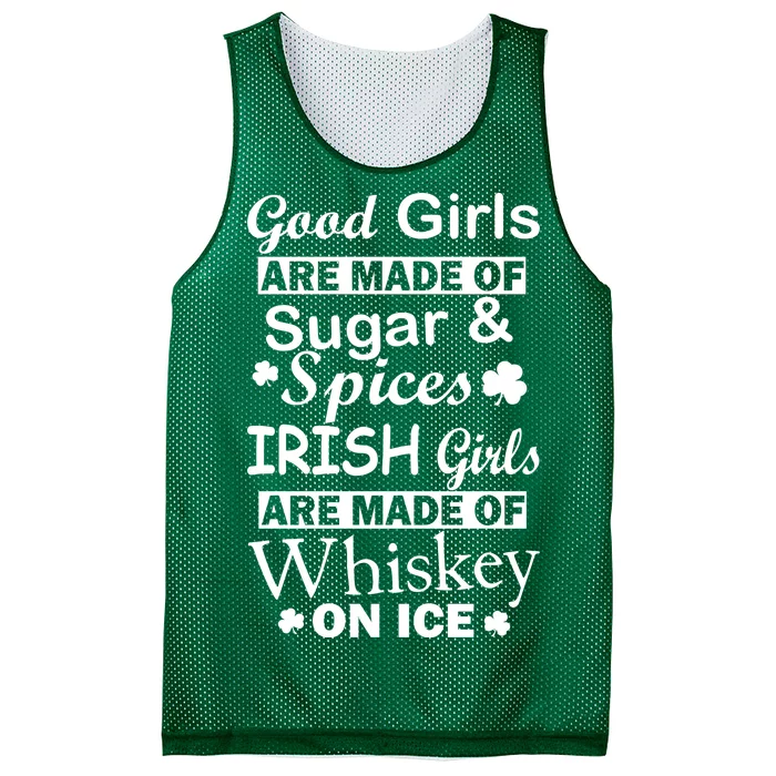 Irish Girls Are Made Of Whiskey On Ice Mesh Reversible Basketball Jersey Tank