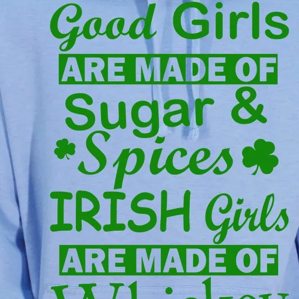 Irish Girls Are Made Of Whiskey On Ice Unisex Surf Hoodie