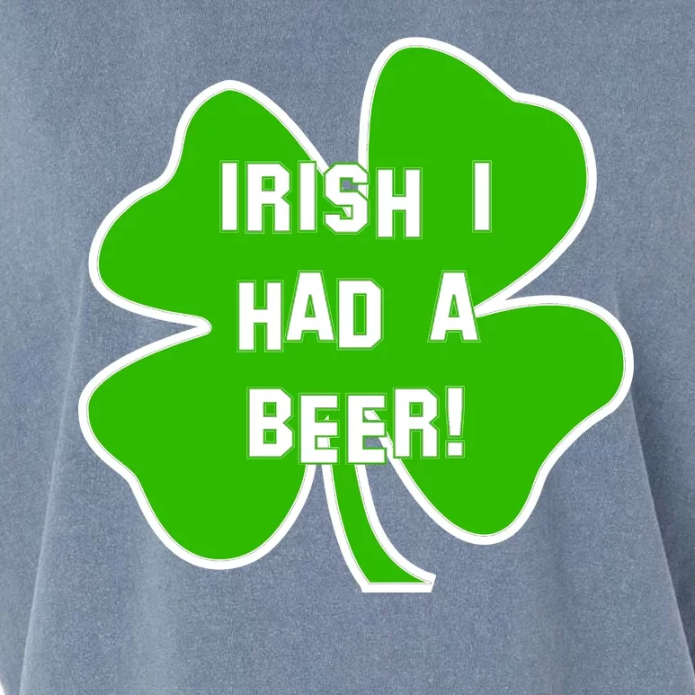 Irish I Had A Beer Clover St. Patrick's Day Garment-Dyed Women's Muscle Tee