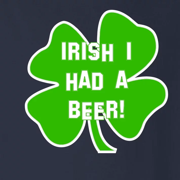 Irish I Had A Beer Clover St. Patrick's Day Toddler Long Sleeve Shirt