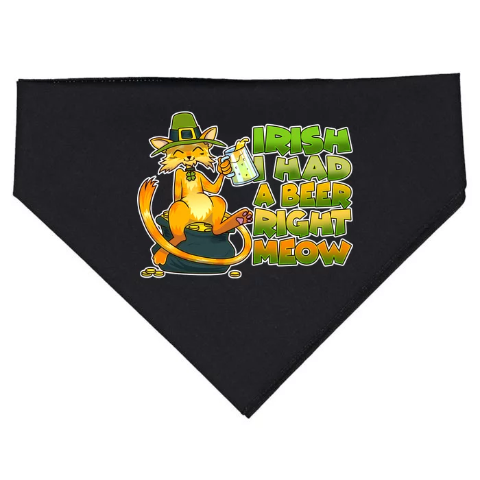 Irish I had A Beer Right Meow USA-Made Doggie Bandana