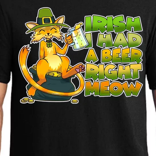 Irish I had A Beer Right Meow Pajama Set