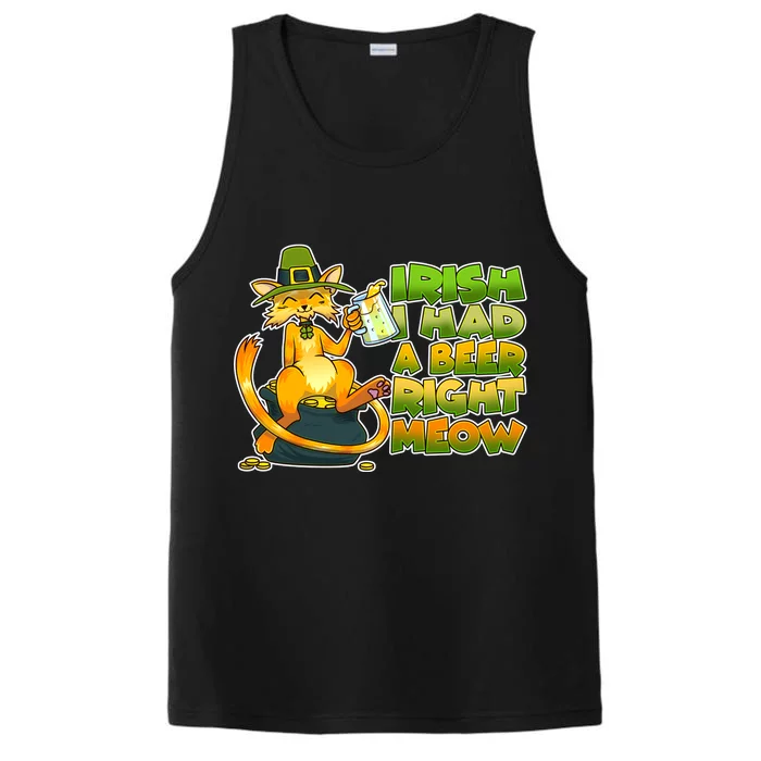 Irish I had A Beer Right Meow Performance Tank