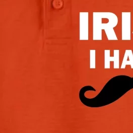 Irish I had A Mustache Funny Dry Zone Grid Performance Polo