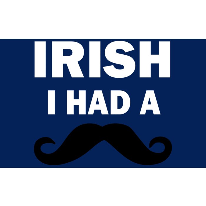 Irish I had A Mustache Funny Bumper Sticker