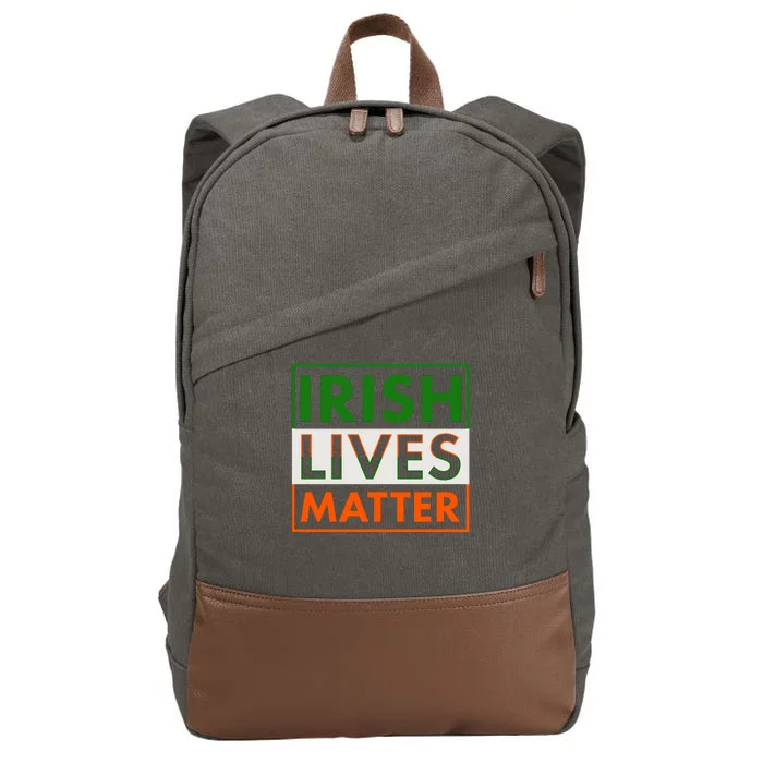 Irish Lives Matter Cotton Canvas Backpack