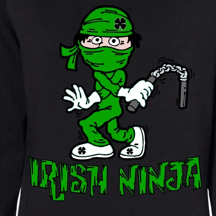 Irish Ninja St. Patricks Day Funny Womens California Wash Sweatshirt