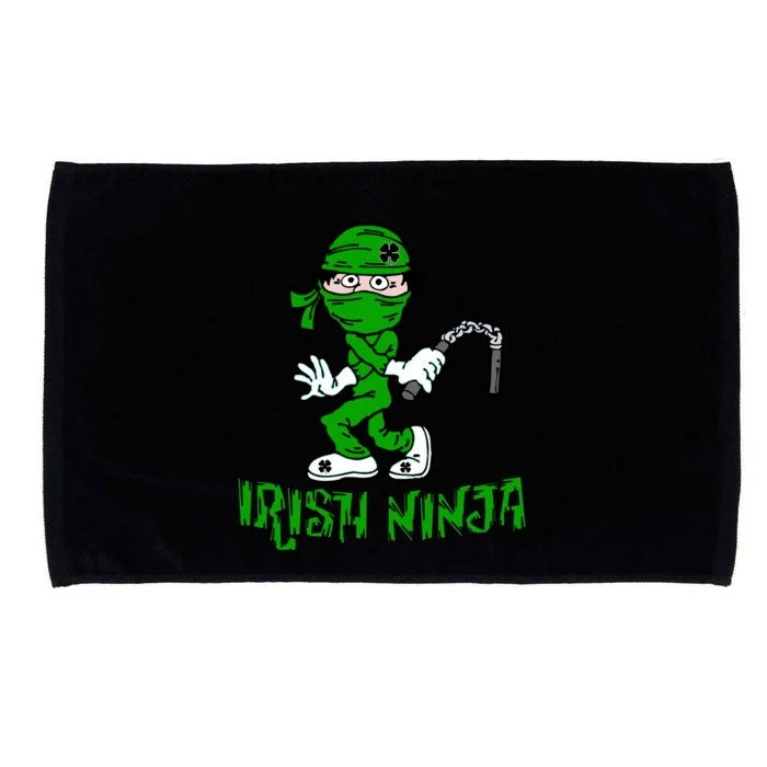 Irish Ninja St. Patricks Day Funny Microfiber Hand Towel