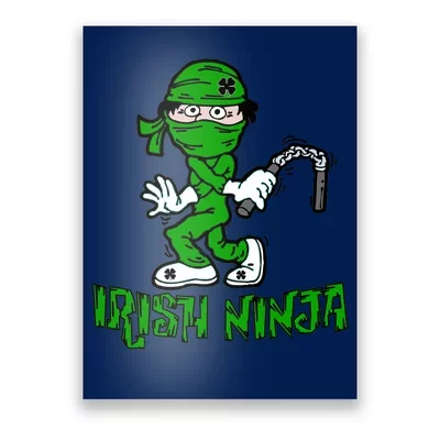 Pitching Ninja Graphic Baseball Funny Ninja Pitcher Premium Poster