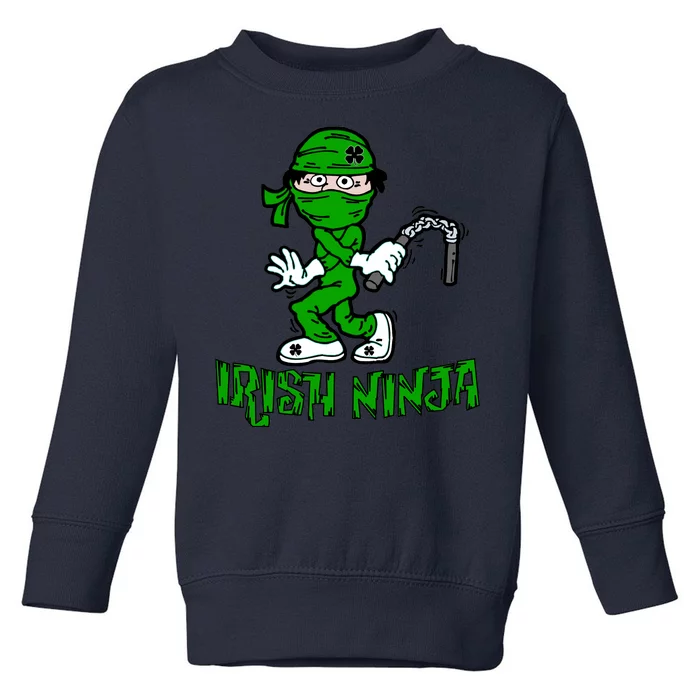 Irish Ninja St. Patricks Day Funny Toddler Sweatshirt