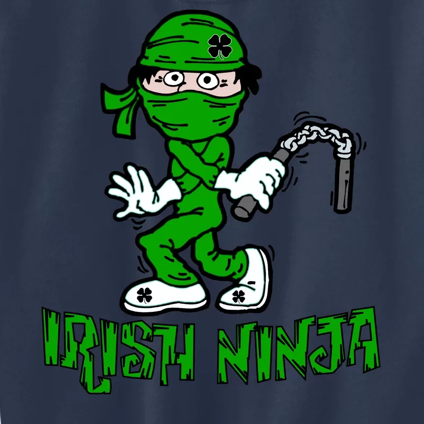 Irish Ninja St. Patricks Day Funny Kids Sweatshirt