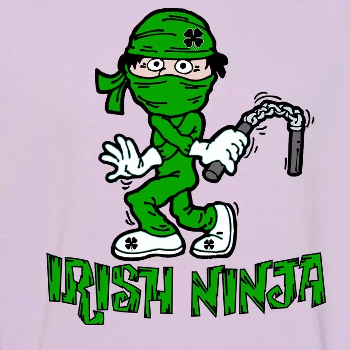 Irish Ninja St. Patricks Day Funny Garment-Dyed Sweatshirt