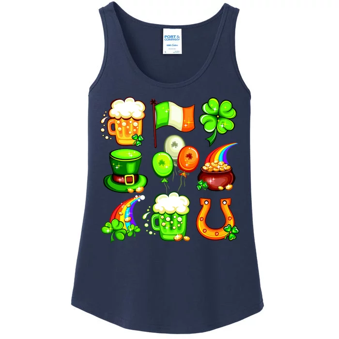 Irish Party Favors Festive St. Patrick's Day Mashup Ladies Essential Tank