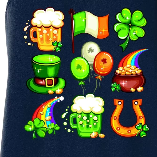 Irish Party Favors Festive St. Patrick's Day Mashup Women's Racerback Tank