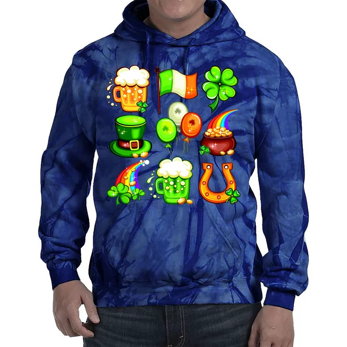 Irish Party Favors Festive St. Patrick's Day Mashup Tie Dye Hoodie