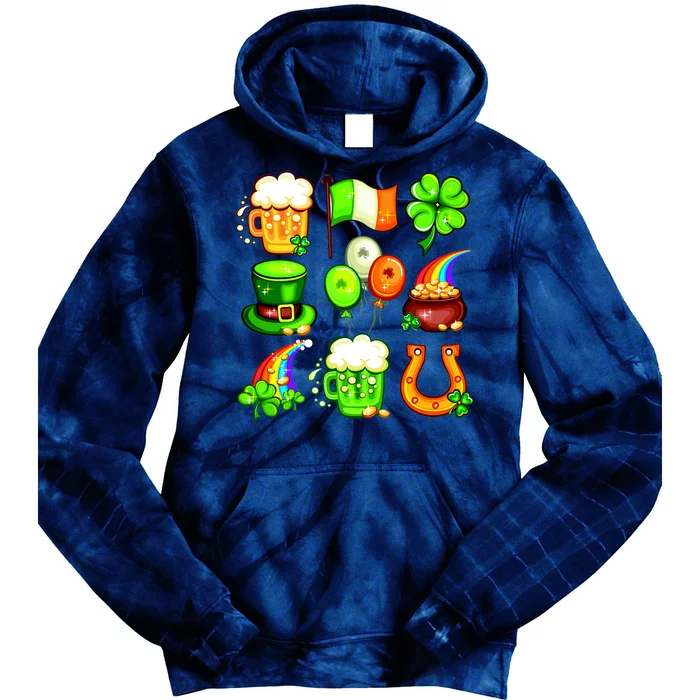 Irish Party Favors Festive St. Patrick's Day Mashup Tie Dye Hoodie