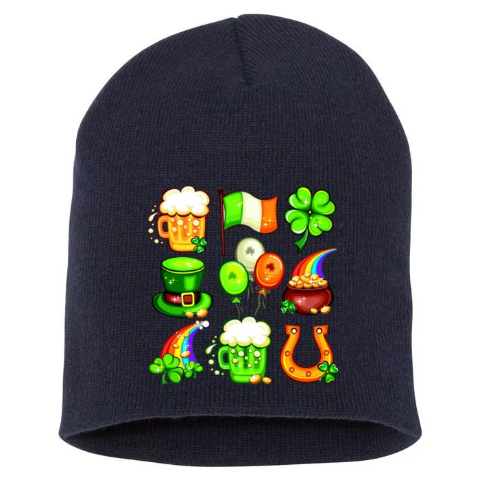 Irish Party Favors Festive St. Patrick's Day Mashup Short Acrylic Beanie