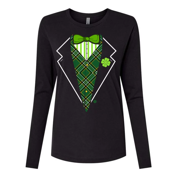 Irish Party Tuxedo Womens Cotton Relaxed Long Sleeve T-Shirt