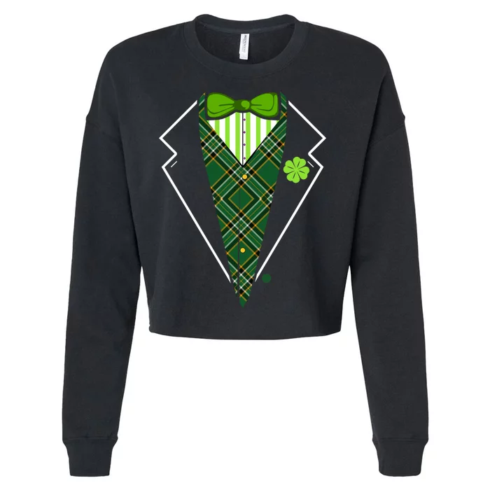 Irish Party Tuxedo Cropped Pullover Crew