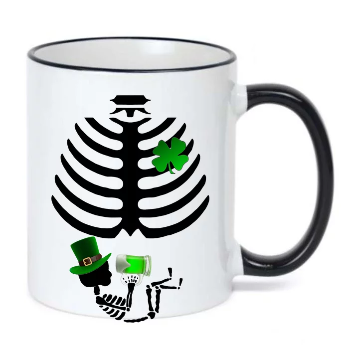 Irish Pregnant Skeleton Baby Beer Black Color Changing Mug