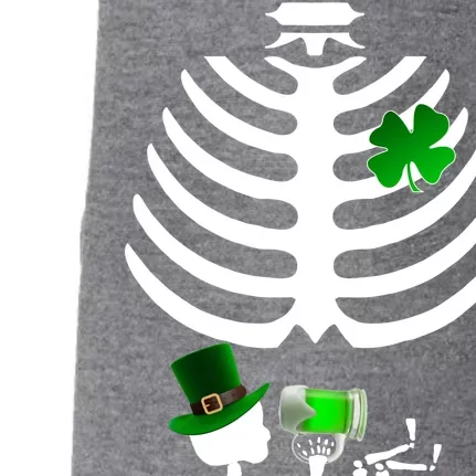 Irish Pregnant Skeleton Baby Beer Doggie 3-End Fleece Hoodie