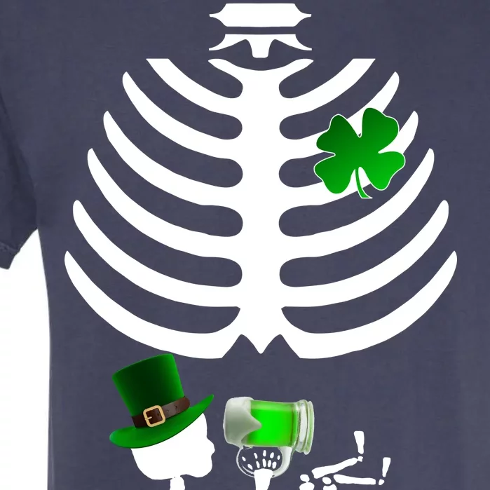 Irish Pregnant Skeleton Baby Beer Garment-Dyed Heavyweight T-Shirt