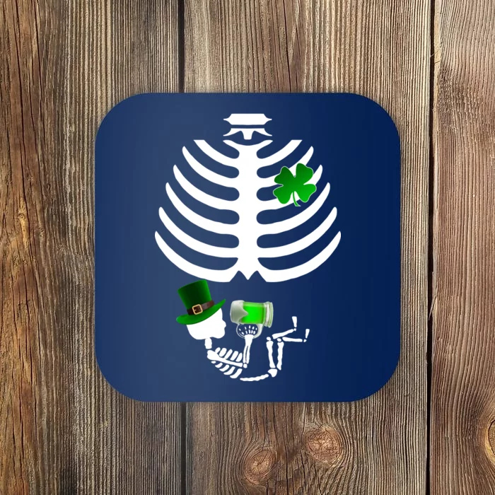 Irish Pregnant Skeleton Baby Beer Coaster