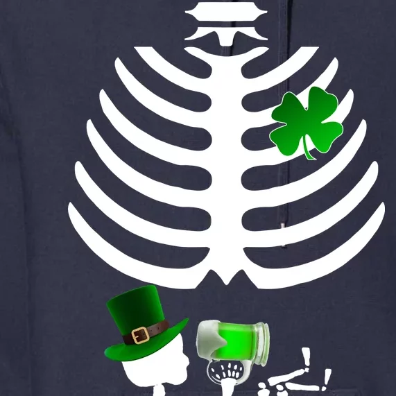 Irish Pregnant Skeleton Baby Beer Premium Hoodie