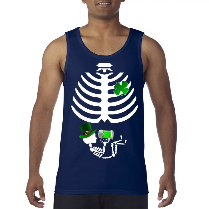 Irish Pregnant Skeleton Baby Beer Tank Top