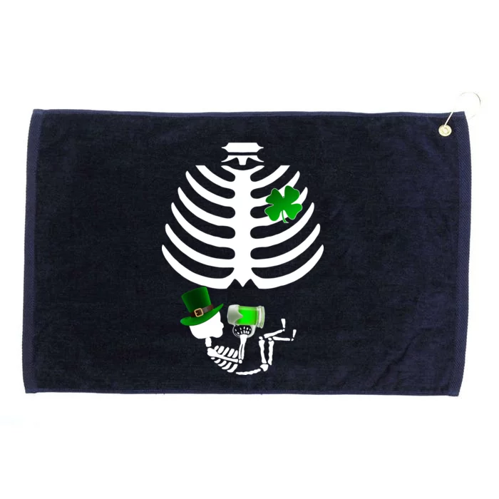 Irish Pregnant Skeleton Baby Beer Grommeted Golf Towel