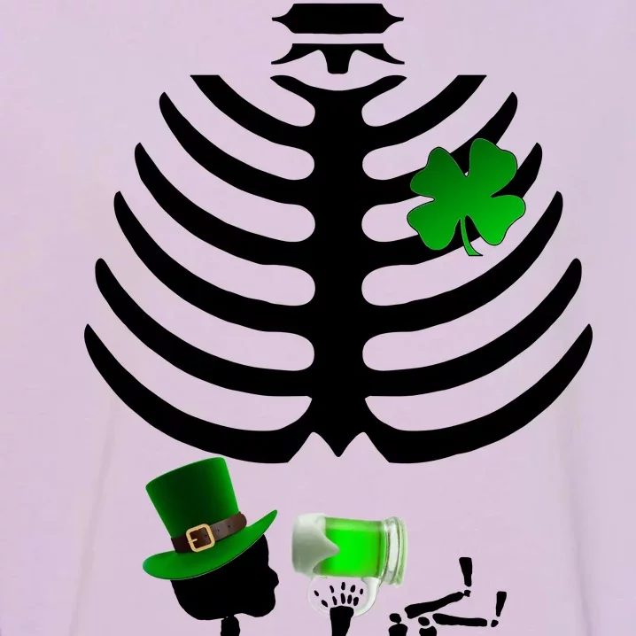 Irish Pregnant Skeleton Baby Beer Garment-Dyed Sweatshirt